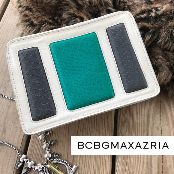 BCBGMaxAzria Patent Leather Colored Python Snake - Picture 1 of 8